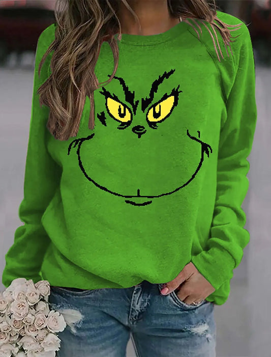 Grinch Graphic Pullover Women's Sweatshirt