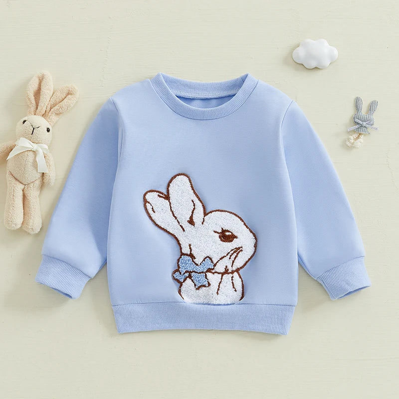 🐰 Snuggly Bunny Embroidered Baby Sweatshirt