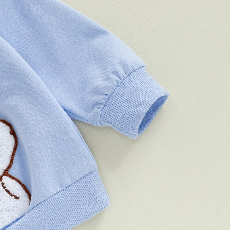 🐰 Snuggly Bunny Embroidered Baby Sweatshirt