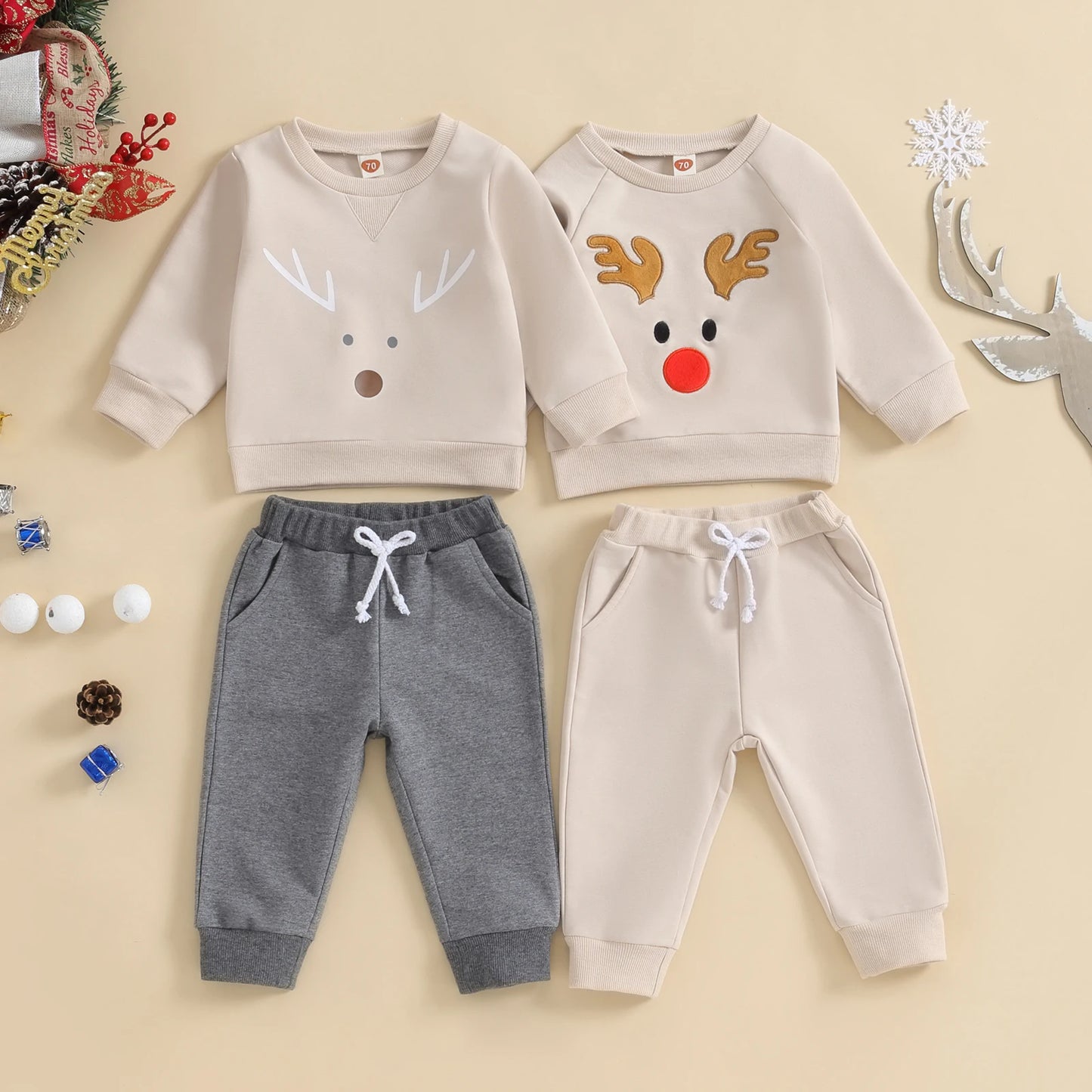 Reindeer 2-Piece Baby Toddler Outfit