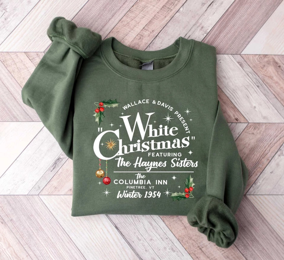 White Christmas Vintage Holiday Sweatshirt