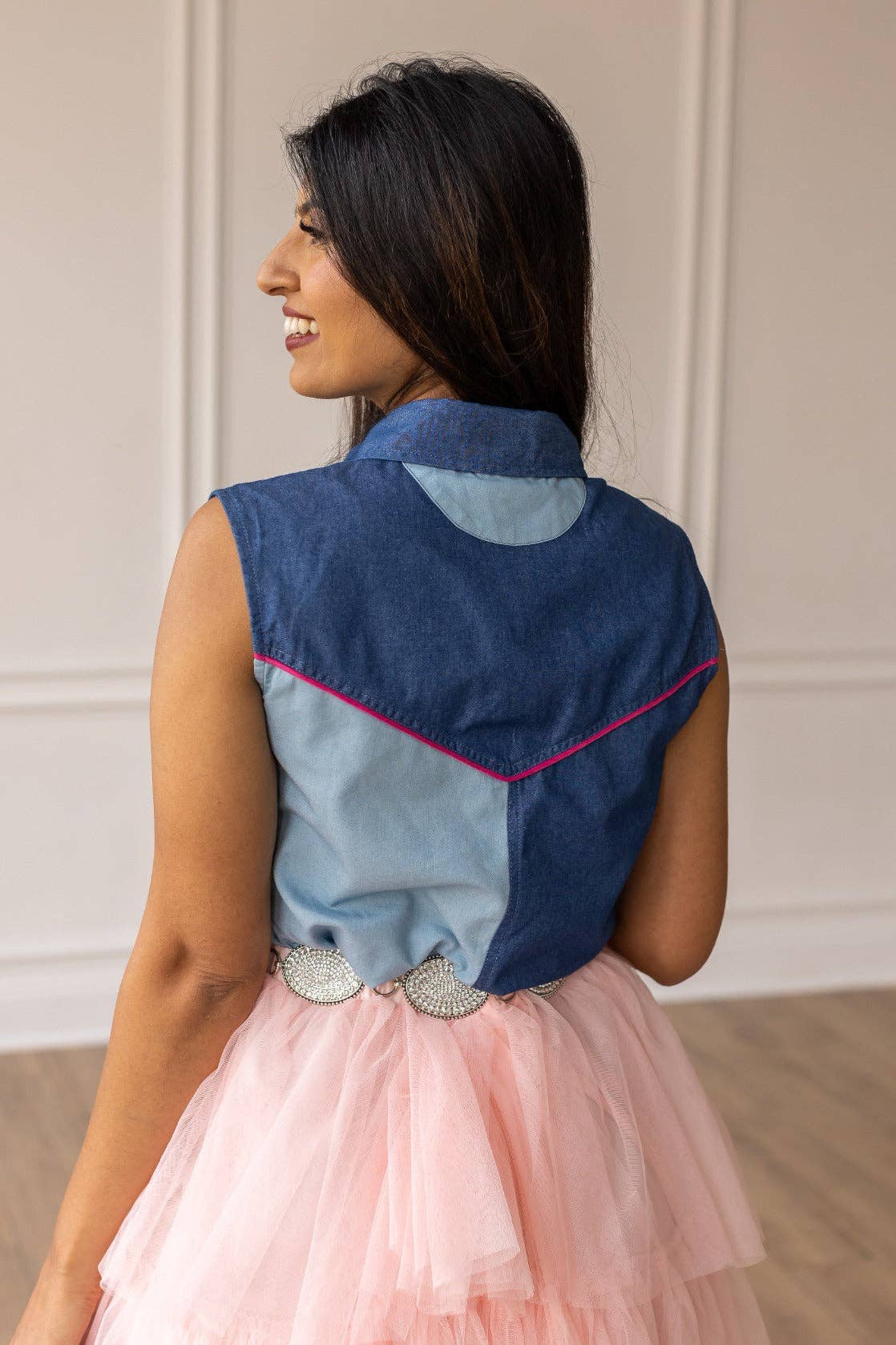 Howdy Partner Cotton Denim Button Up