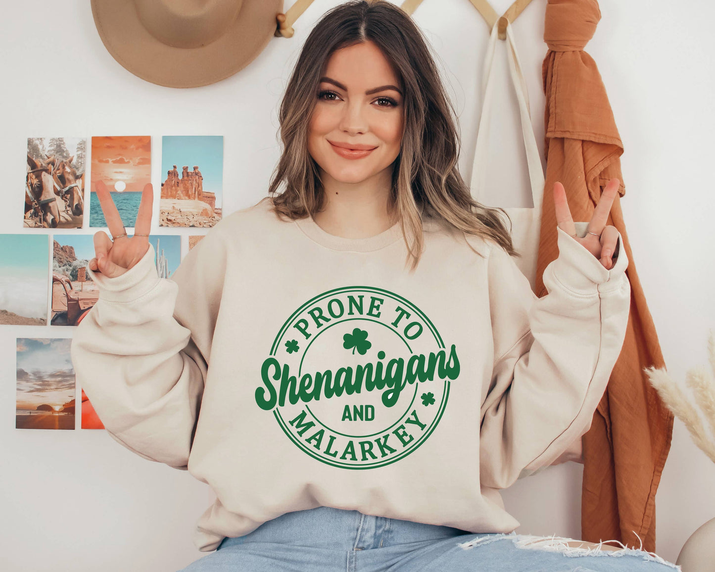 St Patricks Day Prone To Shenanigans And Malarkey Sweatshirt