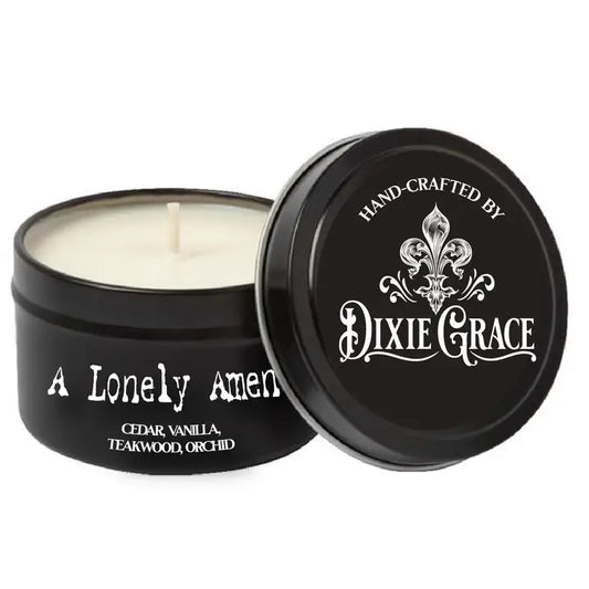 A Lonely Amen - 8 oz Candle Tin - Cotton Wick -Best Seller!