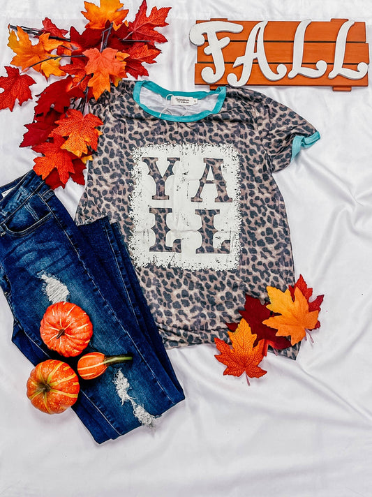 Y’all Leopard Graphic Tee