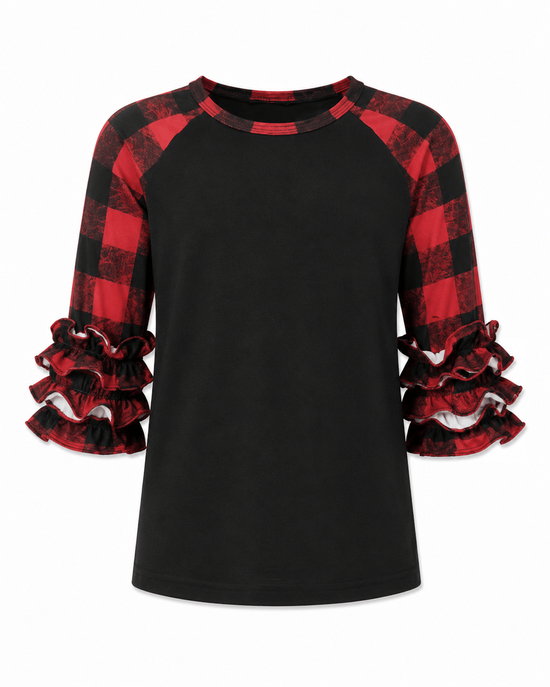 Buffalo Black Red Plaid Ruffle Kids