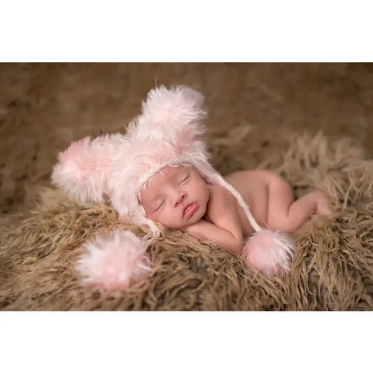 Pink Bear Crocheted Handmade Heirloom Cute Baby Gift Hat