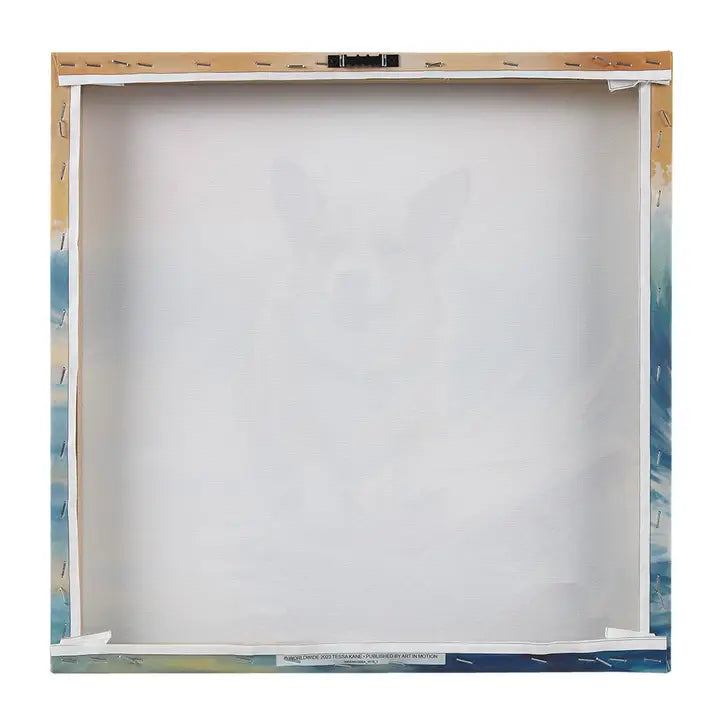 Beach Dogs Coastal Canvas Wall Art, Corgi