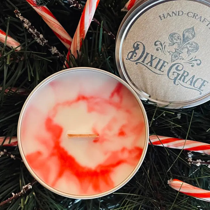 Candy Cane Lane - Wooden Wick Candle