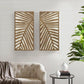 Carved Palm Leaves Tropical 2-Piece Wood Wall Art