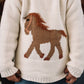 Gwenny Horse Sweater (Cream)