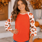 Turkey Thanksgiving Orange Ruffle Top