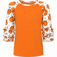 Girls Pumpkin Ruffle Top
