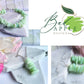 Mint Green Pebble Shaped Stacked Sea Glass Silver Ladies Dangle Earrings