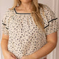 Eyelet Peasant Blouse, Black and White