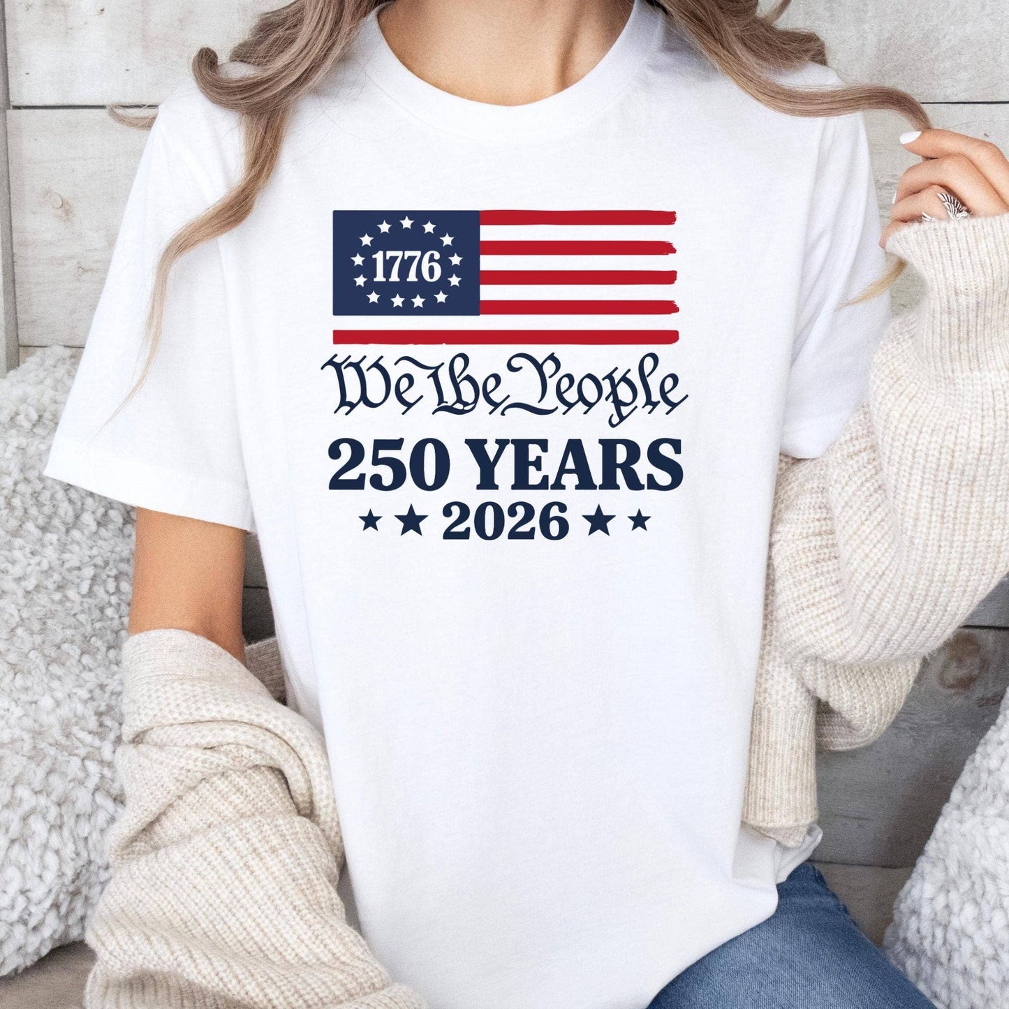We the People – 250 Years Patriotic Heritage Tee (1776–2026)