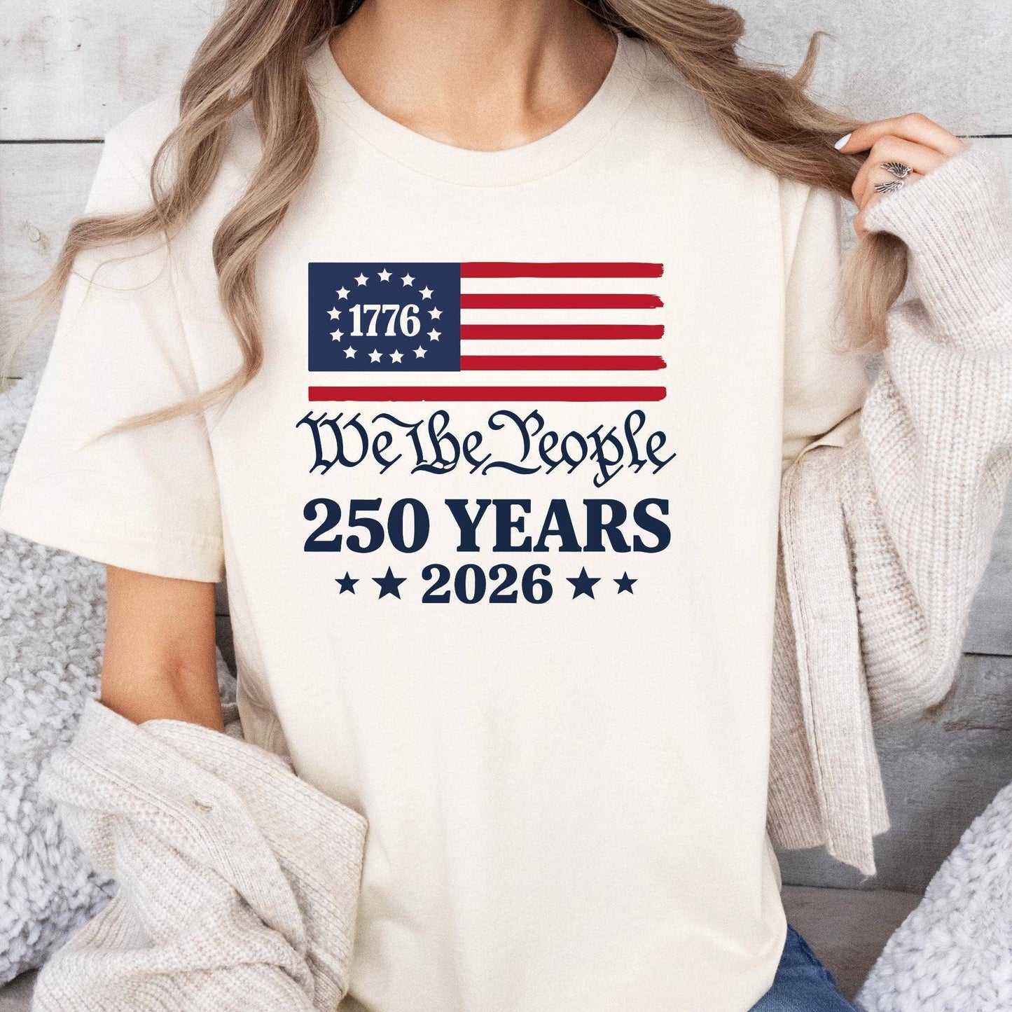 We the People – 250 Years Patriotic Heritage Tee (1776–2026)