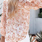 Floral Chiffon Balloon Sleeved Shirt