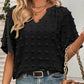 V-Neck Solid Color Furball Top