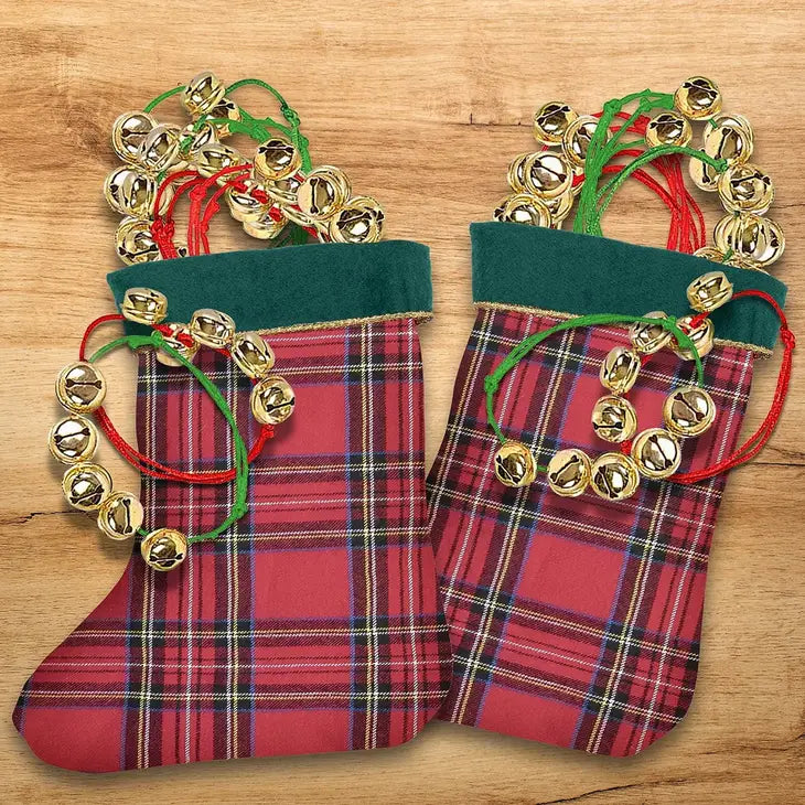 Christmas Jingle Bell Adjustable Bracelet Stocking Stuffer (Case of 12)