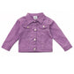 Kids Purple Fringe Denim Jackets