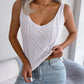 V-Neck Twist Cut-Out Knitted Tank Top