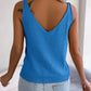 V-Neck Twist Cut-Out Knitted Tank Top