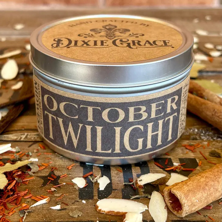 October Twilight - Wooden Wick Candle - Pure Soy Wax