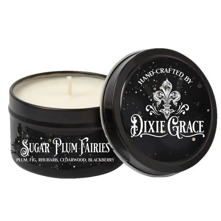 Sugar Plum Fairies- 8 oz Candle Tin - Cotton Wick