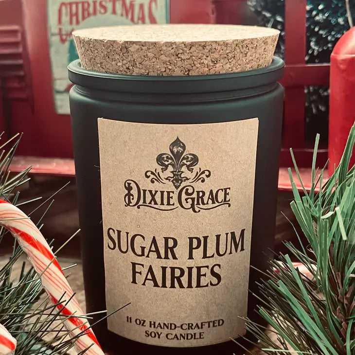 Sugar Plum Fairies - 11 oz Glass Candle - Cotton Wick