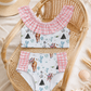 Desert Pony Girls’ Two-Piece Ruffle Swimsuit