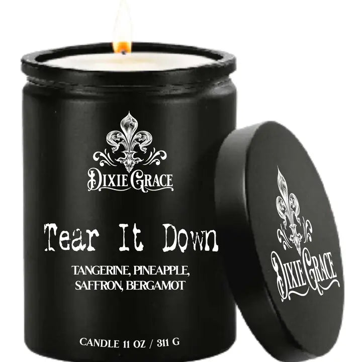 Tear It Down - Cotton Wick Candle - Pure Soy Wax