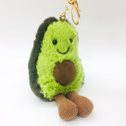 Fruit Plush Keychain- Cartoon Avocado Pineapple Cherry