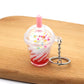 Boba Ice Cream Sundae Bubble Tea Drink Keychain