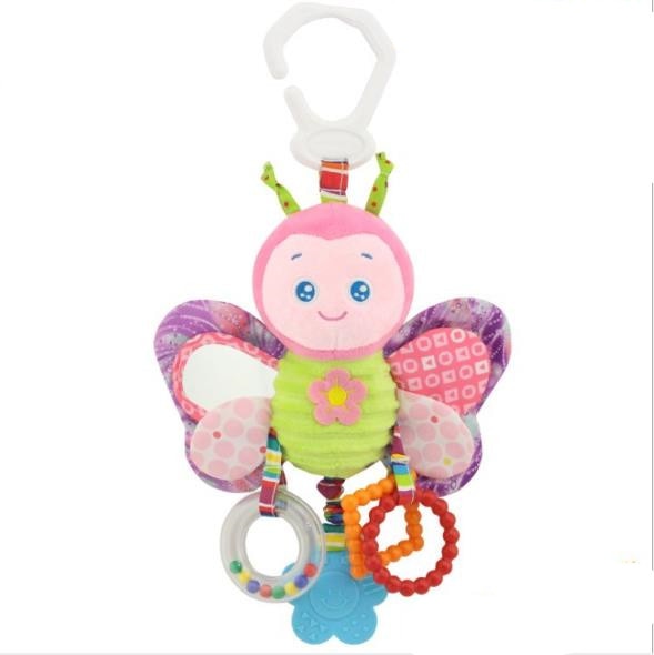 Soft Plush Stroller Toy - Developmental Toy and Baby Teether