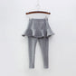 Girls Attached Skirt-Leggings- Sizes 2-10 High Quality Children Clothing Various Colors