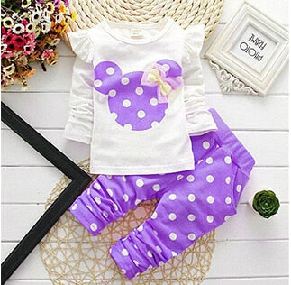 Infant Girl Minnie Mouse 2-Piece Outfit - Perfect for Your Little Disney Fan!