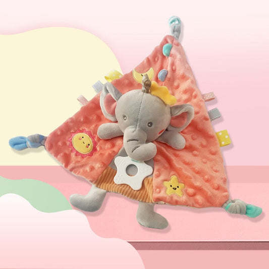 Snuggle Tag Lovey Blanket – Elephant & Friends