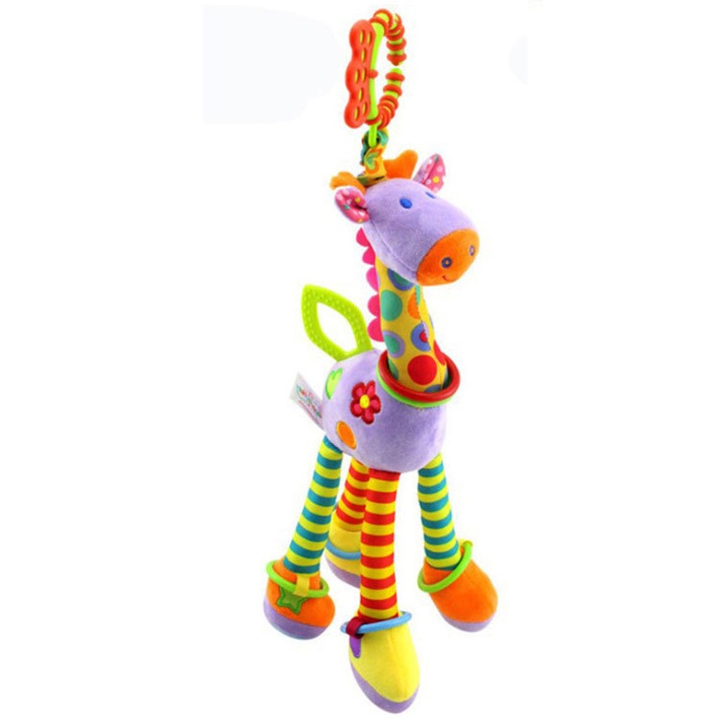 Soft Plush Stroller Toy - Developmental Toy and Baby Teether