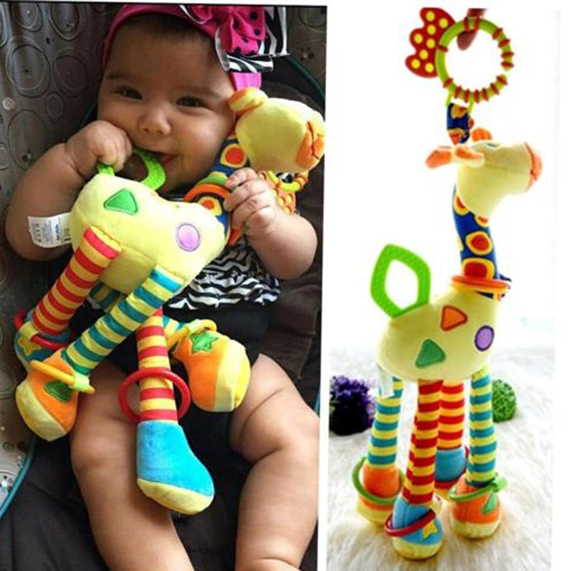 Soft Plush Stroller Toy - Developmental Toy and Baby Teether