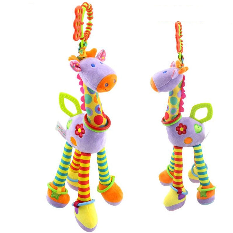 Soft Plush Stroller Toy - Developmental Toy and Baby Teether