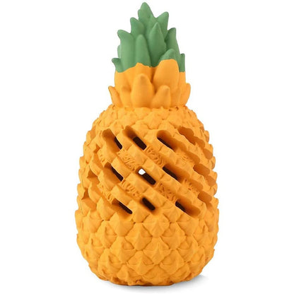 Durable Pineapple Shaped Dog Chew Toy -Safe, Teether, Food Dispensing - S M L