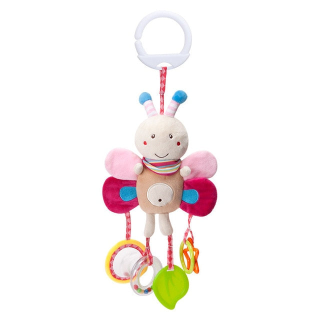 Soft Plush Stroller Toy - Developmental Toy and Baby Teether