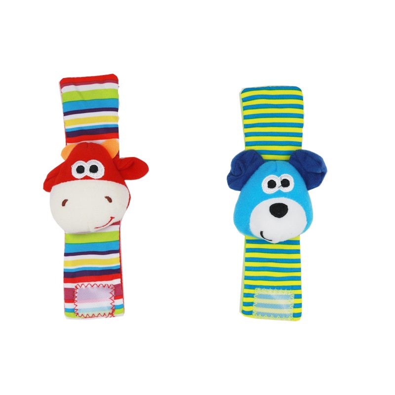 Infant Baby Socks and Wrist Rattle Set