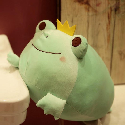 Frog Crown Plush Pillow