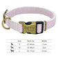 Personalized Reflective Nylon Dog Collar -Engraved ID Tag