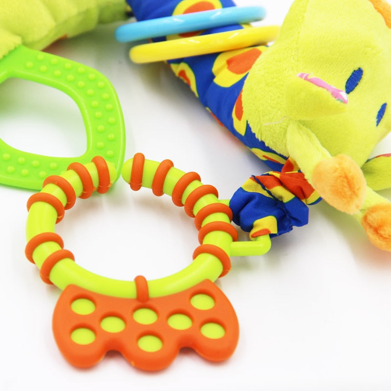 Soft Plush Stroller Toy - Developmental Toy and Baby Teether