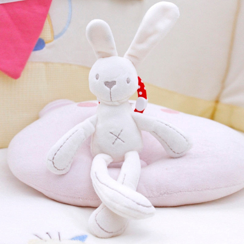 Soft and Soothing Plush Infant Teether Stroller Toy - The Perfect Companion for Your Little One!