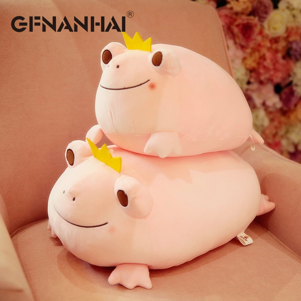 Frog Crown Plush Pillow