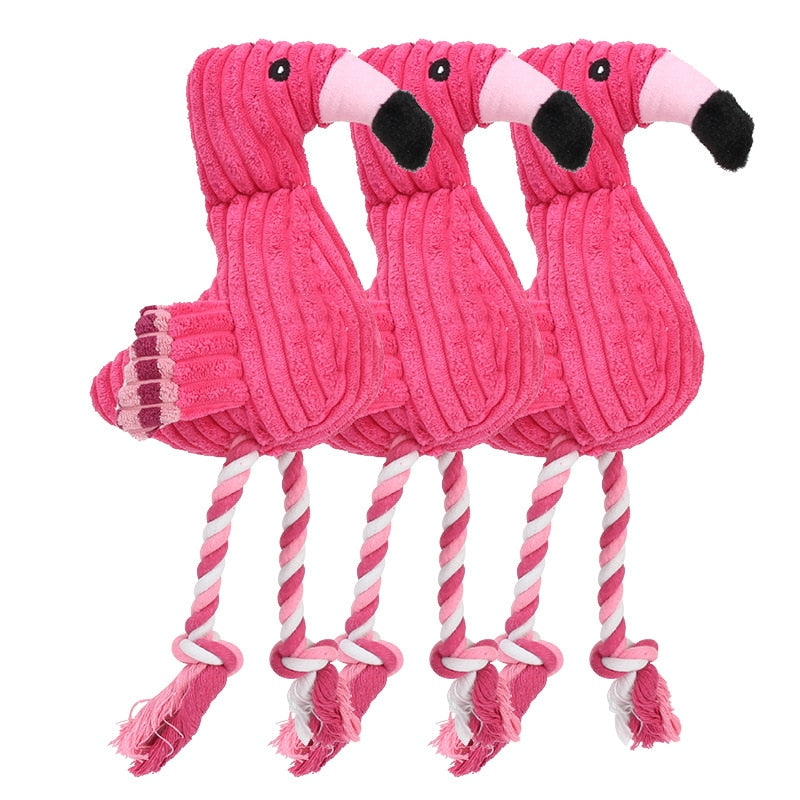 Flamingo Pet Dog Chew Squeak Toy for Small Dogs